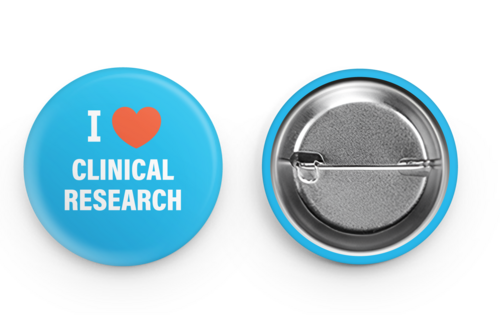 I Heart Clinical Research Button 1.5"