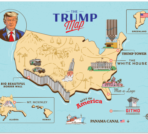 Trump Map Poster - Large
