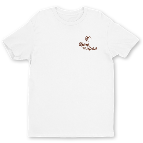 Here with the Herd Quality Cotton T-Shirt (White)