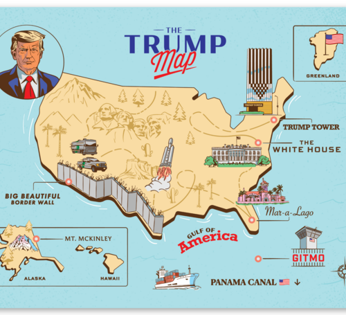Trump Map Magnets