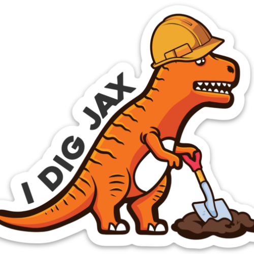 I Dig Jax Dino Sticker