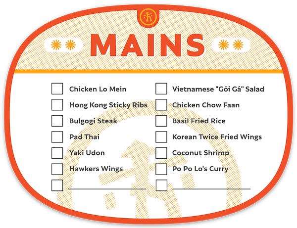 Catering Main Dish Stickers