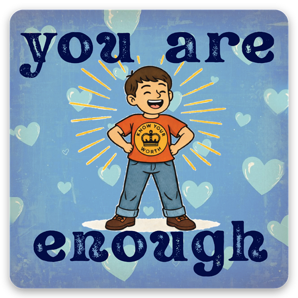 large-460.png 'You Are Enough' Boy's Positive Affirmation Magnet