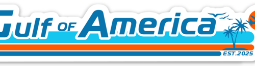 Retro Gulf of America Waterproof Sticker