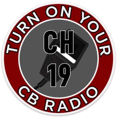 Red CB Radio Sticker