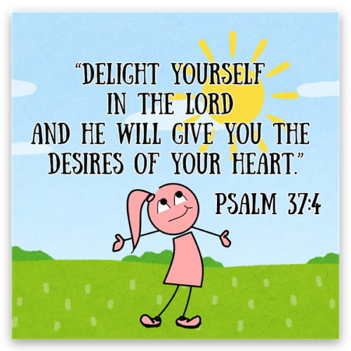 Psalm 37:4 Christian Inspirational Sticker