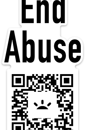 End Abuse Small Stickers