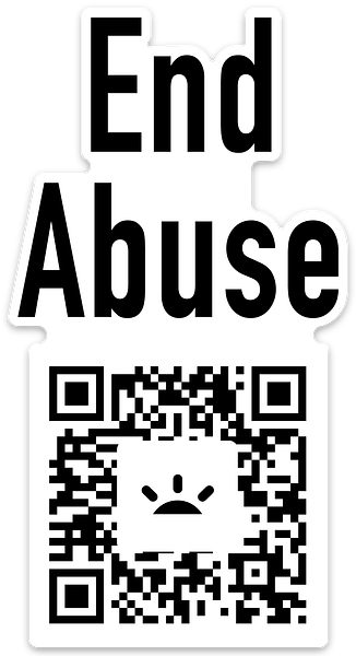 large-843.png End Abuse Small Stickers