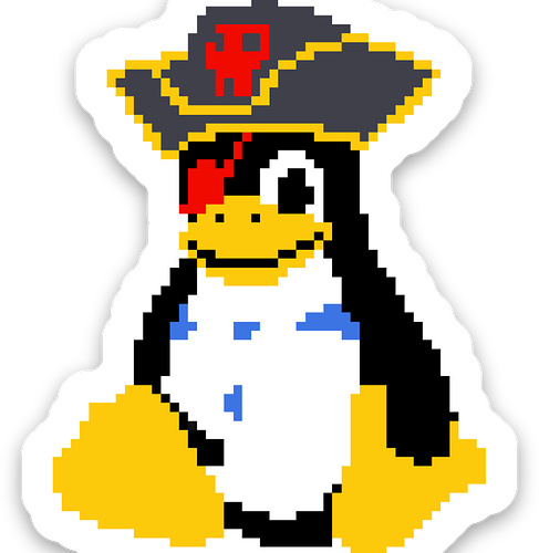 Tux Penguin Pixel Sticker