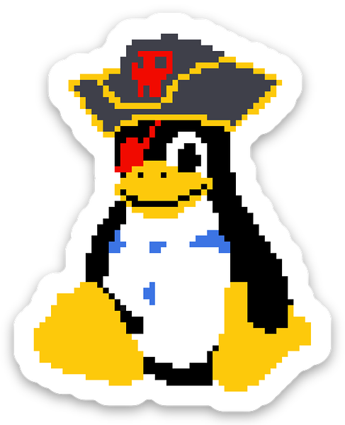 Tux Penguin Pixel Sticker