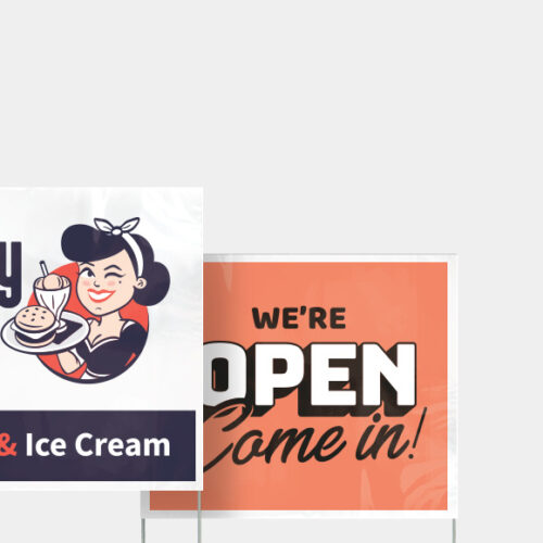 Poly yard signs