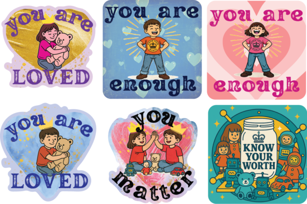 Affirmation Sticker Pack - 6 Designs for Positivity and Encouragement