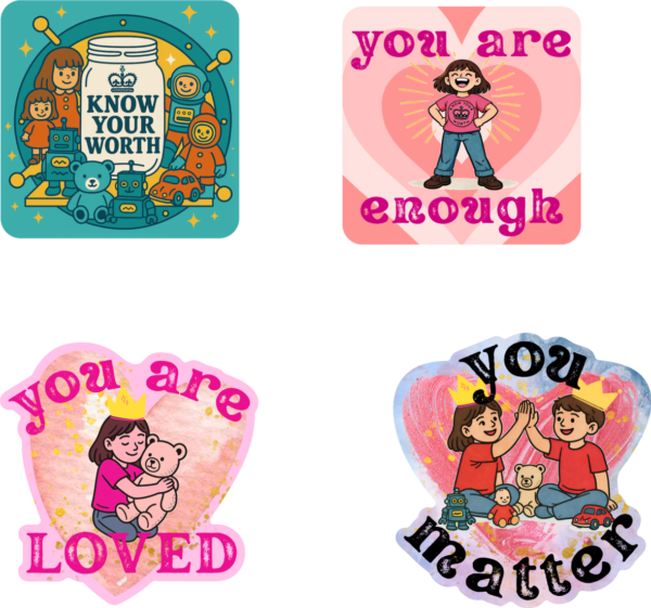 Girl Affirmation Sticker Pack - 4 Designs