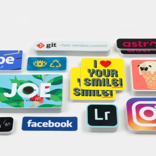 Rounded corner stickers